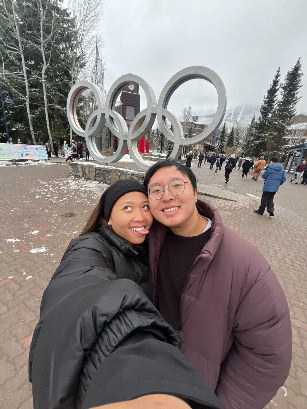 Alec and Shania together on a snowy trip