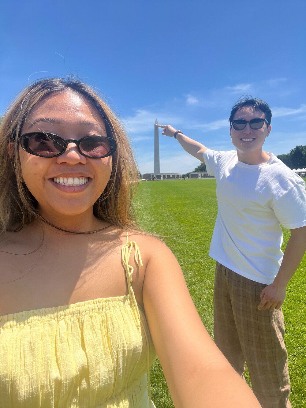 Alec and Shania together on a sunny day